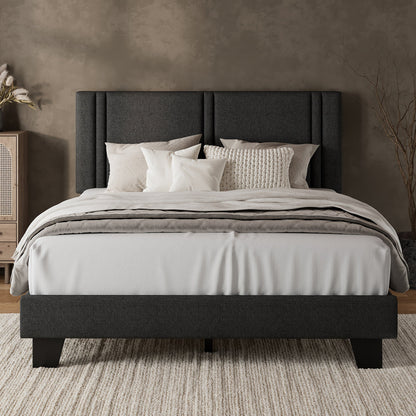 Bed Frame shown in the Dark Grey-Full, Striped option