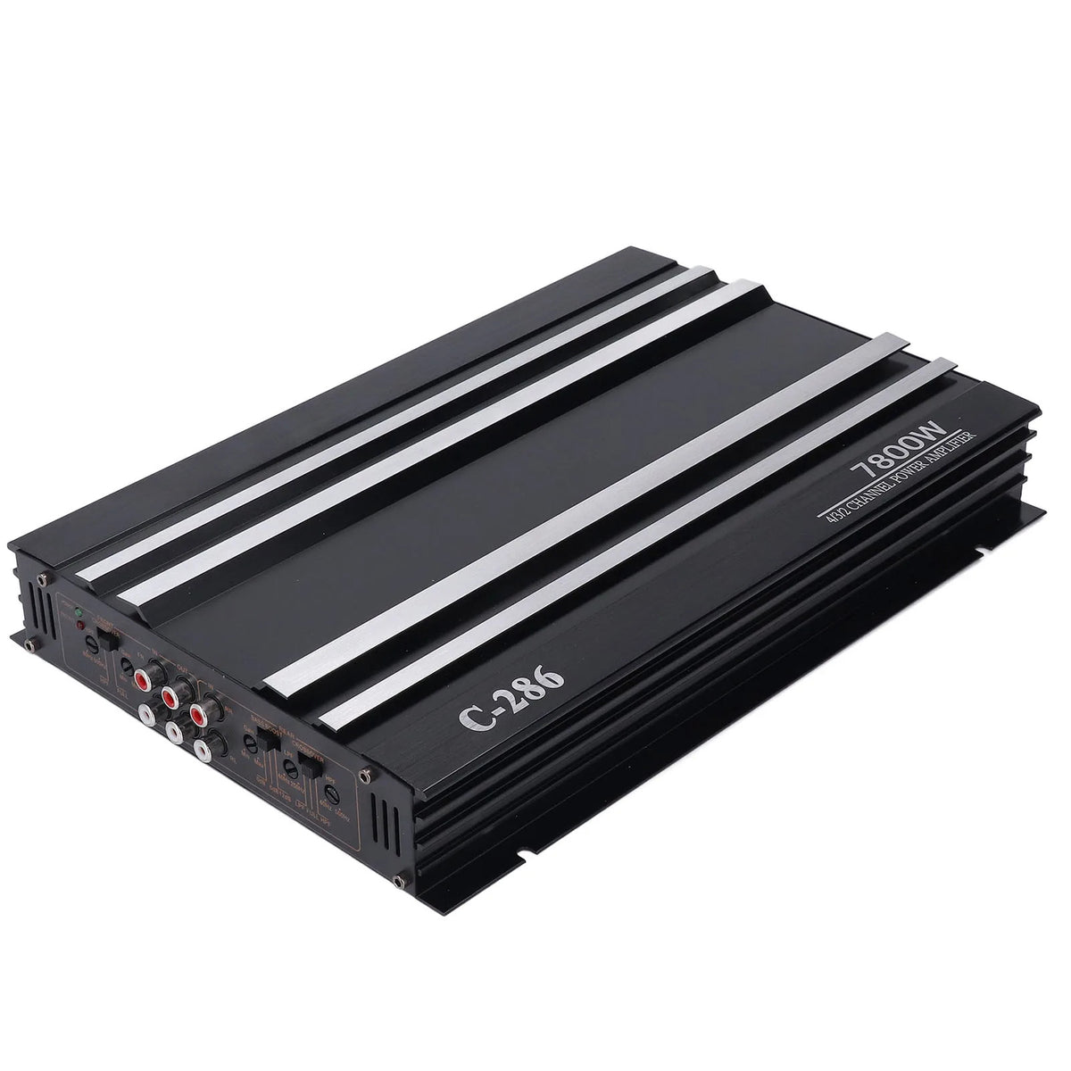 Car Stereo Amp Car Amplifier | 7800W 4 Channels A/B Class | Aluminum Alloy Pure Bass Power Amp for 12V Truck Boat UTV Motorcycle.