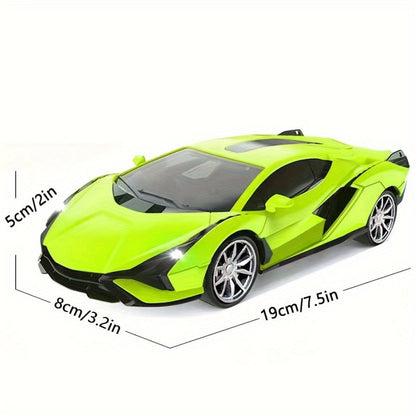 High-Speed Drift RC Car 1:24 Scale with LED Lights 4-Channel Simulation Model Remote Control Car for Kids Boys Girls – Green Blue Black Red Black, Birthday Christmas Halloween Gift Ages 6+