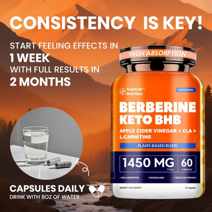 Herbal Weight Loss Capsules with White Kidney Bean & Berberine – Gut Health, Daily Energy & Body Reshape Diet Supplement for Women, 1 Month Supply