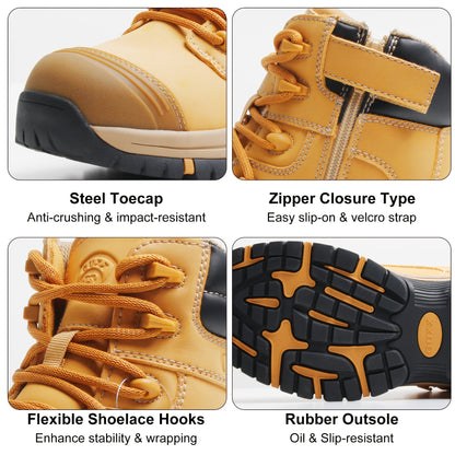 Men's Work & Safety Boots - Steel Toe Protection & Puncture Resistant 030757