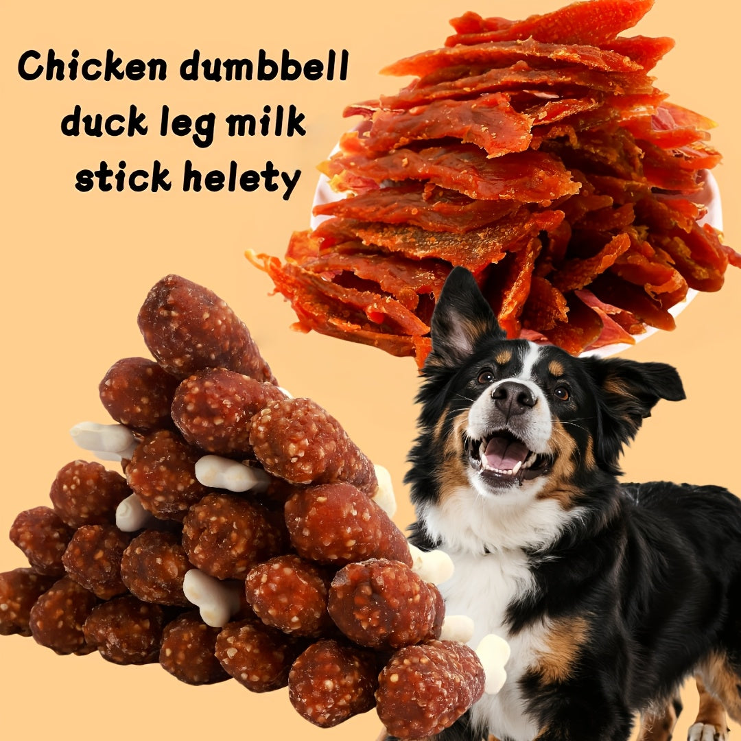 Natural Dog Treats Set Duck Chicken Milk Stick Sweet Potato Grain Free High Protein Low Fat Dental Health Gift Box Combinations for Dogs