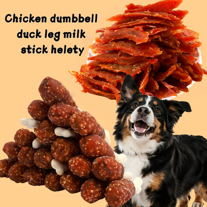 Natural Dog Treats Set Duck Chicken Milk Stick Sweet Potato Grain Free High Protein Low Fat Dental Health Gift Box Combinations for Dogs