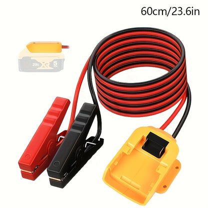 Car Jump Starter Cable With Adapter | Suitable For Dewalt 18V/20V DCB Battery Starter, Portable Car Battery Pack, Does Not Include Jump Cables, Does Not Include Battery, ABS Material, Without Battery