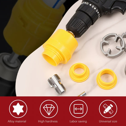 Pipe Threading Set 9 & 13-Piece – Power Drill Water Pipe Thread Dies for 1/2", 3/4" & 1" Inside & Outside Threading, Professional Plumbing Pipe Threader Tool Kit