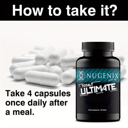 Natural Testosterone Booster for Men – Total-T Ultimate with D-Aspartic Acid, Horny Goat Weed, Tribulus, Maca & Stinging Nettle | Energy, Mood & Muscle Health Support | 1 or 3 Bottle Pack