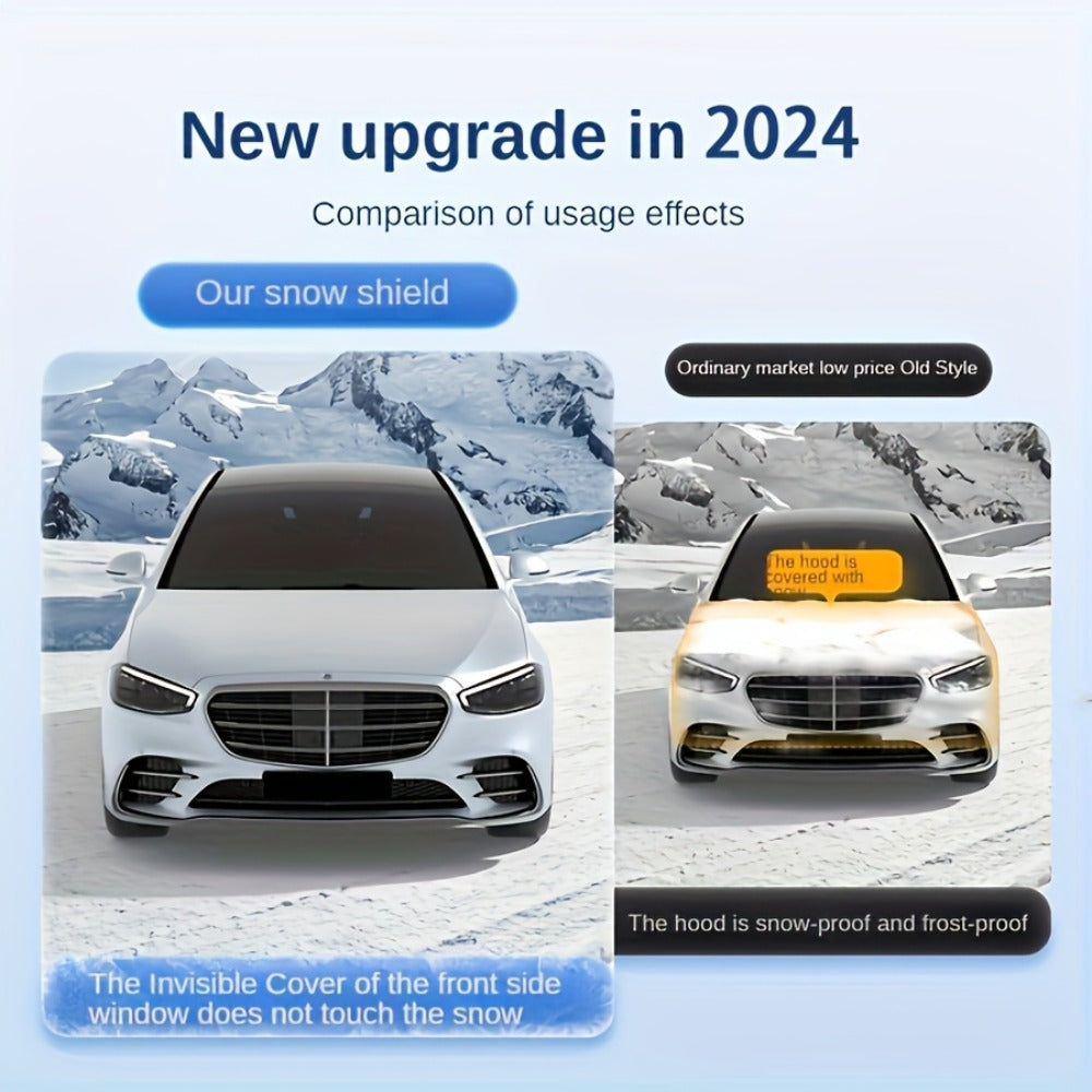 Windshield Snow Cover & Sun Shade Universal Fit – Thickened All-Season Front Window Frost Ice Guard & UV Sunshade Protector for Cars SUVs Trucks