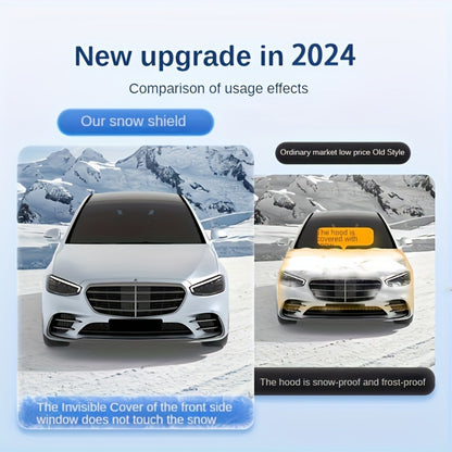 Windshield Snow Cover & Sun Shade Universal Fit – Thickened All-Season Front Window Frost Ice Guard & UV Sunshade Protector for Cars SUVs Trucks