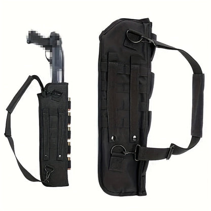 Tactical Shotgun Holster with MOLLE System – 19" 600D Oxford Cloth, Adjustable Strap & Shell Loops, Lightweight Hunting & Shooting Scabbard for Tactical Vests, Belts & Packs