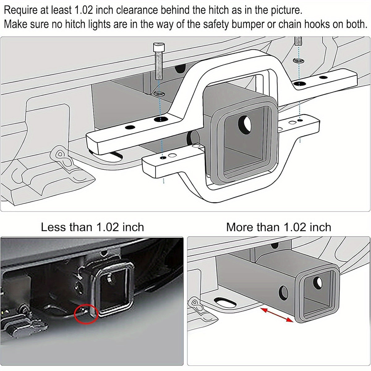 Hitch LED Lights, 4 Inch LED Work Light Pods with 2.5 Inch Towing Hitch Mount Brackets for Truck Trailer SUV Pickup Fit Dual Led Off-Road Driving Hitch Light Bar, Without Battery
