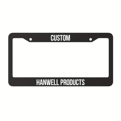 Custom License Plate Frame – 6 Font Styles, Heavy-Duty Weather-Resistant Car Tag Holder, Personalized Front & Rear License Plate Border Cover