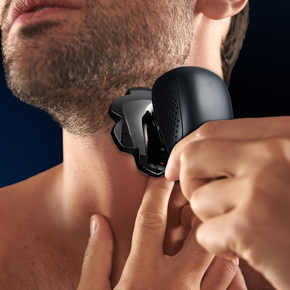 Bald Head Shaver for Men 5-in-1 Electric Razor Wet Dry with 7D 9D Floating Head Detachable Magnetic Blades Cordless Rechargeable Grooming Kit Gift for Dad Father