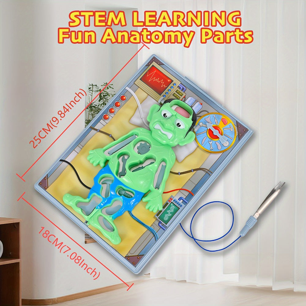 Operation Monster Board Game for Kids – Steady Hand Skill Game with Tweezers, 3D Monster Pieces, Fun Family Game Night for Ages 3+, 1-2 Players, Great Gift for Boys and Girls