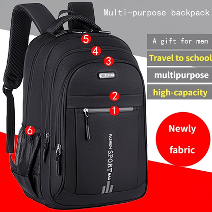 Business Travel Backpack for Men – Large Capacity Durable Nylon, Multi-Compartment, Adjustable Shoulder Straps, Dual-Purpose Campus & Work Bag | Available as Body Bag or Handbag & Shoulder Bag Set