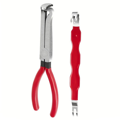 Heavy-Duty Automotive Circuit Terminal Connector Removal Tool Set, 3pcs Kit - Includes Terminal Separator Pliers, Separation Pry Pins, and Storage Pouch, Suitable for Car/Truck/Motorcycle Wiring Harness Repair and DIY