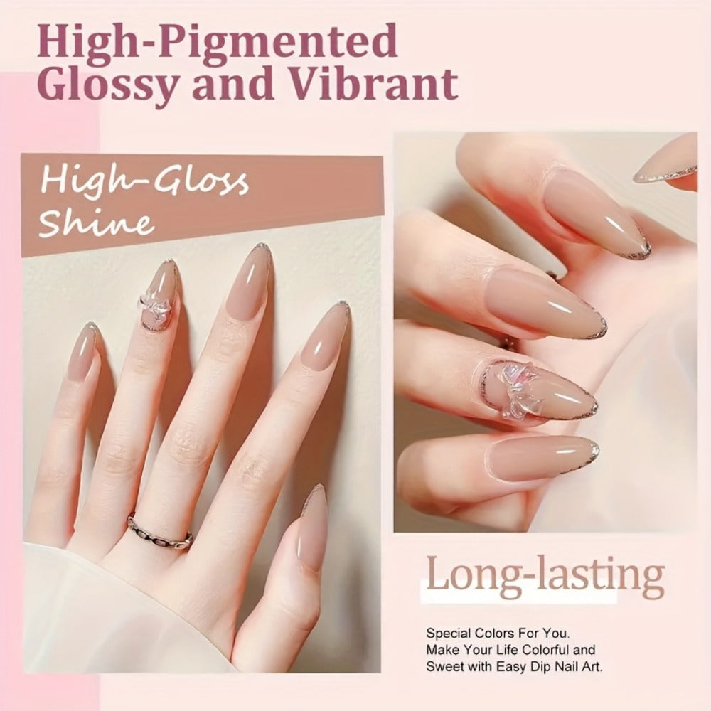 Sparkling Glitter Dip Powder Nail Set 33Pcs with Activator & Primer – 20 Colors No Lamp Needed for French Manicure Salon-Quality Home Use Nail Gift for Women