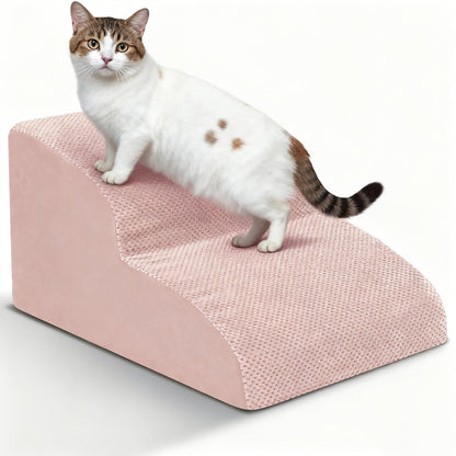Dog Stairs for High Beds & Sofa - Extra Wide Foam Pet Steps with Non-Slip Bottom, Soft Cushioned Dog Ramp for Couch, Ideal for Small Dogs, Senior & Injured Pets, 2/3/4 Steps, 6 Colors