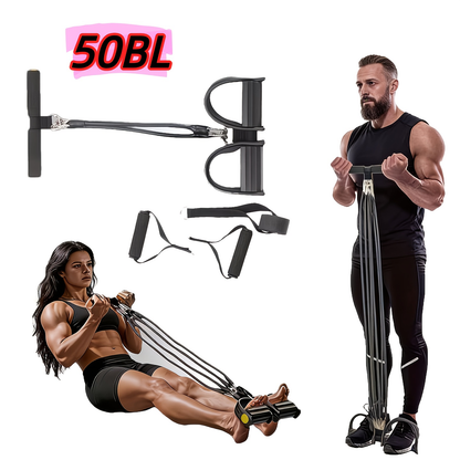 Foot Resistance Band System Multi-Level – Adjustable Tension with Handles for Full Body Workouts, Legs, Arms & Core Training, Home Gym Fitness Equipment for Men & Women
