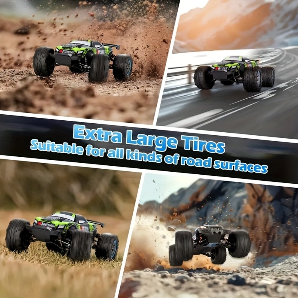 Alloy RC Truck for Kids 2.4GHz Off-Road Remote Control Car – All-Terrain Rechargeable Metal Body, Safe for Boys & Girls Ages 3 4 5 6 7, Best Birthday Easter Christmas Gift Toy