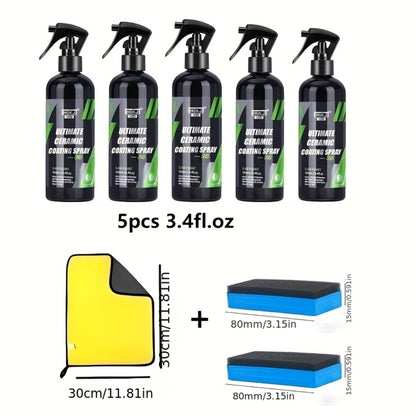 Ceramic Coating Spray for Cars – Paint Protection & High-Gloss Finish, Fast-Apply Car Detailing Coat