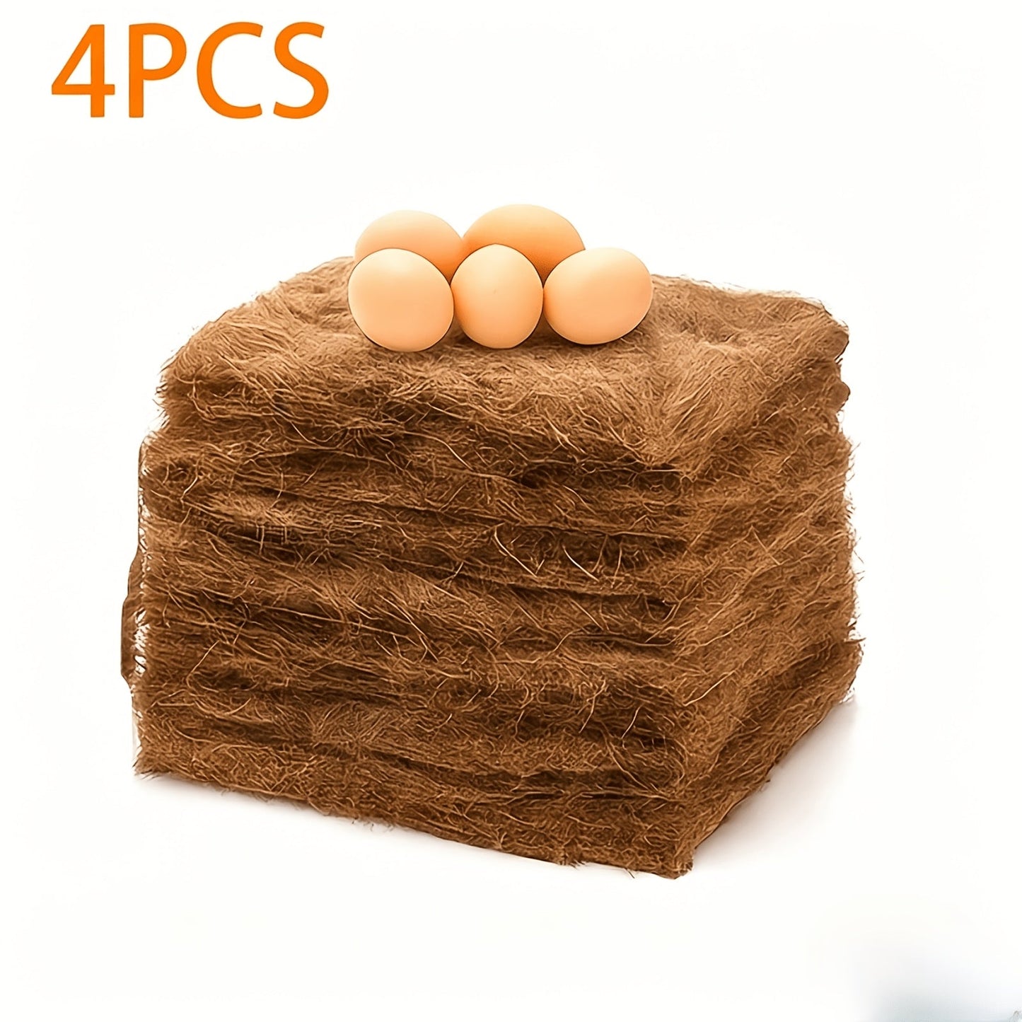 Chicken Coop Nesting Box Pads 12x12" – Natural Egg-Laying Bedding Material for Hen House, Reusable Nest Box Liner for Most Chicken Coops & Bird Nests, 4/5/8/13pcs Sets