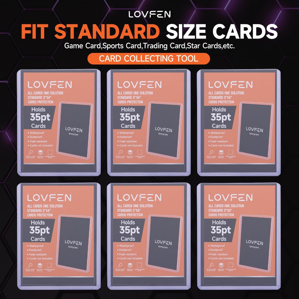 Bulk Card Toploads 500 Pack + 500 Penny Sleeves – 35pt Premium Hard Plastic 3x4 Top Loaders for Baseball Sports Trading Cards, TCG Pokemon Collectible Card Protectors Value Set