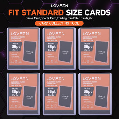Bulk Card Toploads 500 Pack + 500 Penny Sleeves – 35pt Premium Hard Plastic 3x4 Top Loaders for Baseball Sports Trading Cards, TCG Pokemon Collectible Card Protectors Value Set