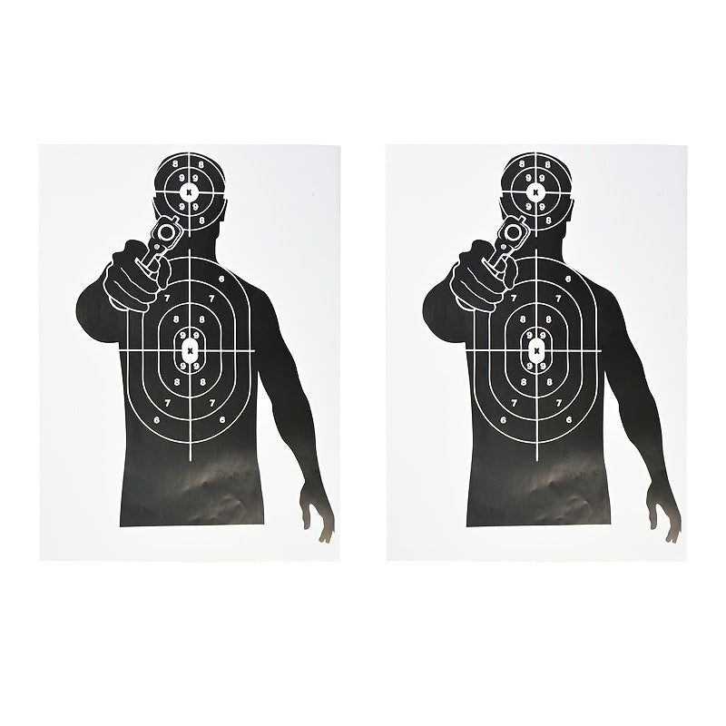 Shooting Target Paper 10 Pack 45x32cm Large Glossy, Archery Targets for Shooting Practice Accuracy Training, Skeleton Balloon Human Silhouette Target Sheets for Gun Bow Slingshot Range Outdoor Use