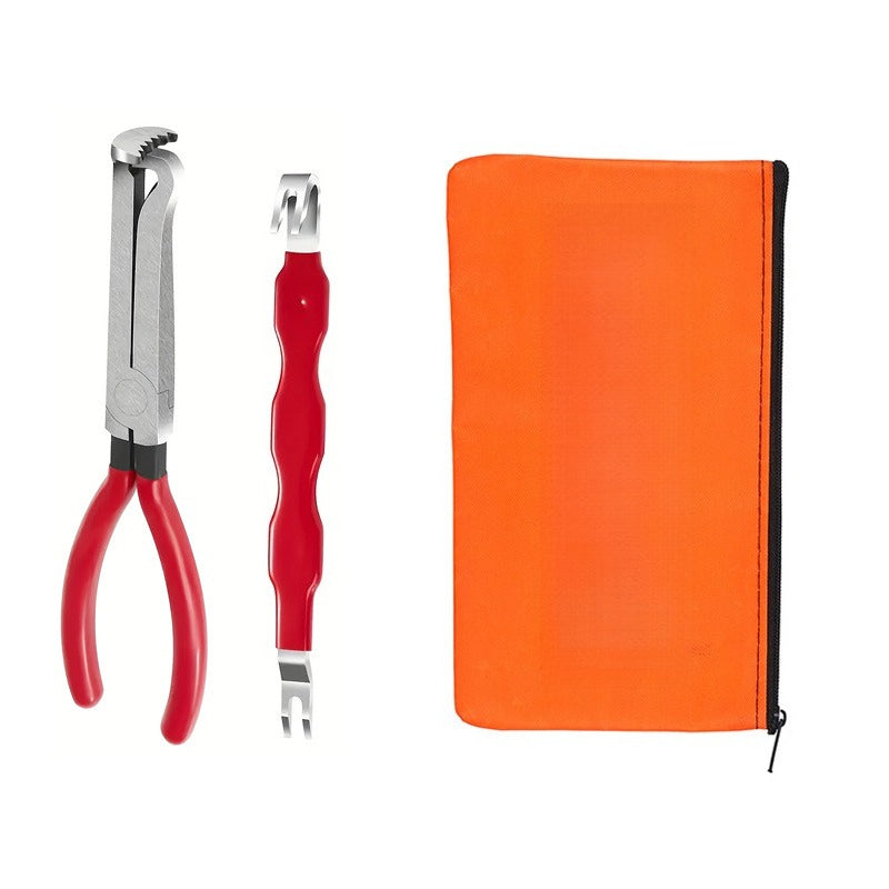 Heavy-Duty Automotive Circuit Terminal Connector Removal Tool Set, 3pcs Kit - Includes Terminal Separator Pliers, Separation Pry Pins, and Storage Pouch, Suitable for Car/Truck/Motorcycle Wiring Harness Repair and DIY