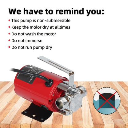 Portable Electric Water Pump 330 GPH – 1/10 HP 120V Heavy Duty Utility Pump with Hose, High-Flow Water Transfer Pump for Pool Drain, Flood Removal, Sump, Aquarium & Household Water Transfer (AC)