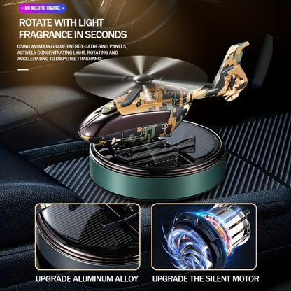 Car Air Freshener Solar Aromatherapy Diffuser Dashboard Helicopter Decoration Perfume Deodorant Auto Interior Accessories Gift for Men Women Alcohol-Free Essential Oil Scent