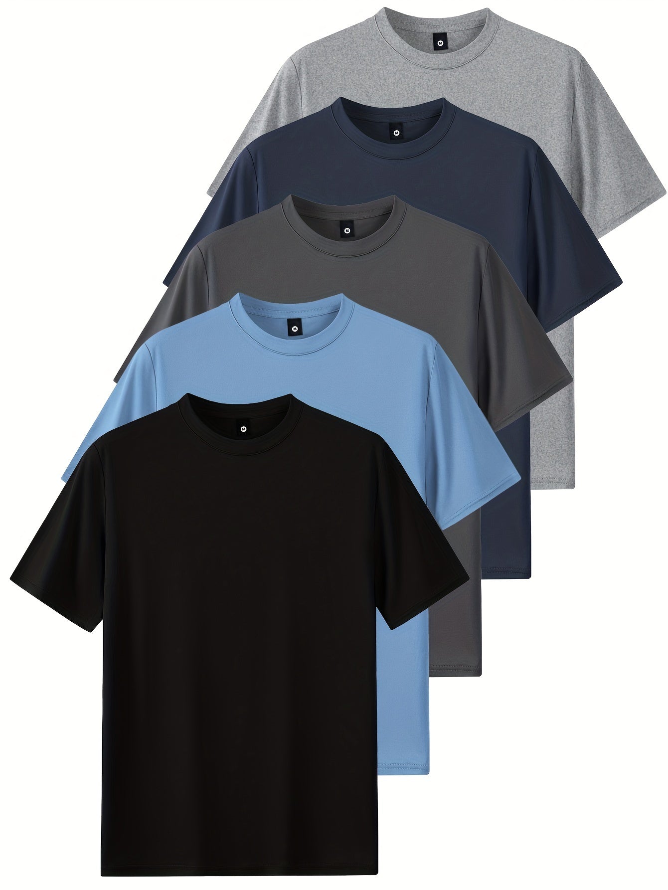 Men's Essential T-Shirt - Round Neck Short Sleeve Travel Style 545637