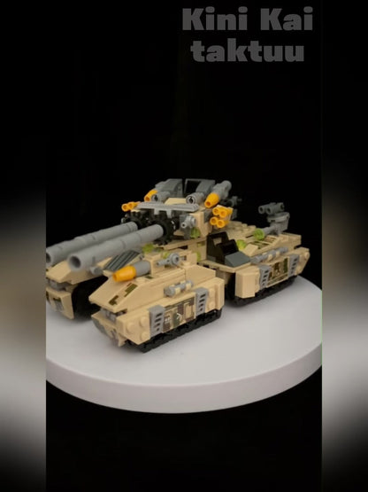Snow Tank Building Block Set 8-in-1 1628pcs – 9 Variable Military Armored Vehicle Models, Premium ABS DIY Construction Kit for Adults & Teens Ages 14+, Birthday Christmas Halloween Gift