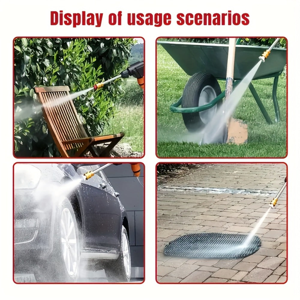 4000PSI Cordless Pressure Washer – Portable Car Wash Machine with 2000mAh Battery, 6-in-1 Nozzle & 5M Hose