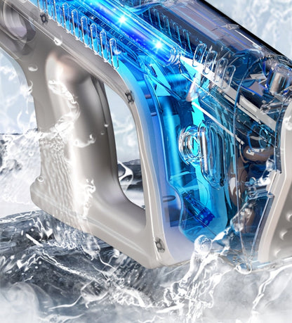 Electric Water Gun for Kids & Adults – LED Pulse Light Auto-Fill USB Rechargeable Squirt Blaster, 40ft Long Range Rapid-Fire, Pool Beach Backyard Summer Toy