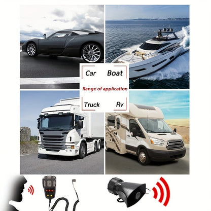 Dual Air Horn Kit 12V/24V 105-137dB with Air Compressor - Super Loud Aluminum Alloy Trumpet Horn for Truck, Train, SUV, Motorcycle, Car & Boat, Universal Electric Horn Easy Install