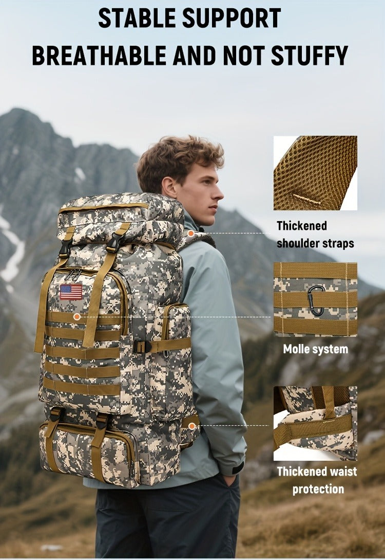 Tactical Backpack for Men & Women – Lightweight Packable Hiking Backpack 21L, Multi-Compartment Camping Rucksack with Adjustable Straps, Waterproof Outdoor Daypack for Camping, Trekking & Travel