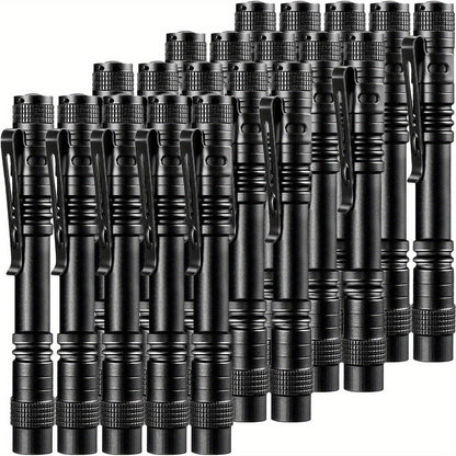 Pen Light Flashlights Bulk Pack with Clip - Mini Slim LED Pocket Torch for Camping, Outdoor, Home & Emergency Use, 5/10/20pcs (Batteries Not Included)