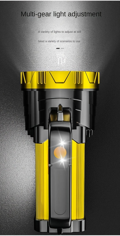 Zoomable LED Flashlight Rechargeable - 2000 Lumen High Power Torch, Adjustable Brightness, 2400mAh Battery, Super Bright Zoom Light for Camping, Fishing & Outdoor Activities