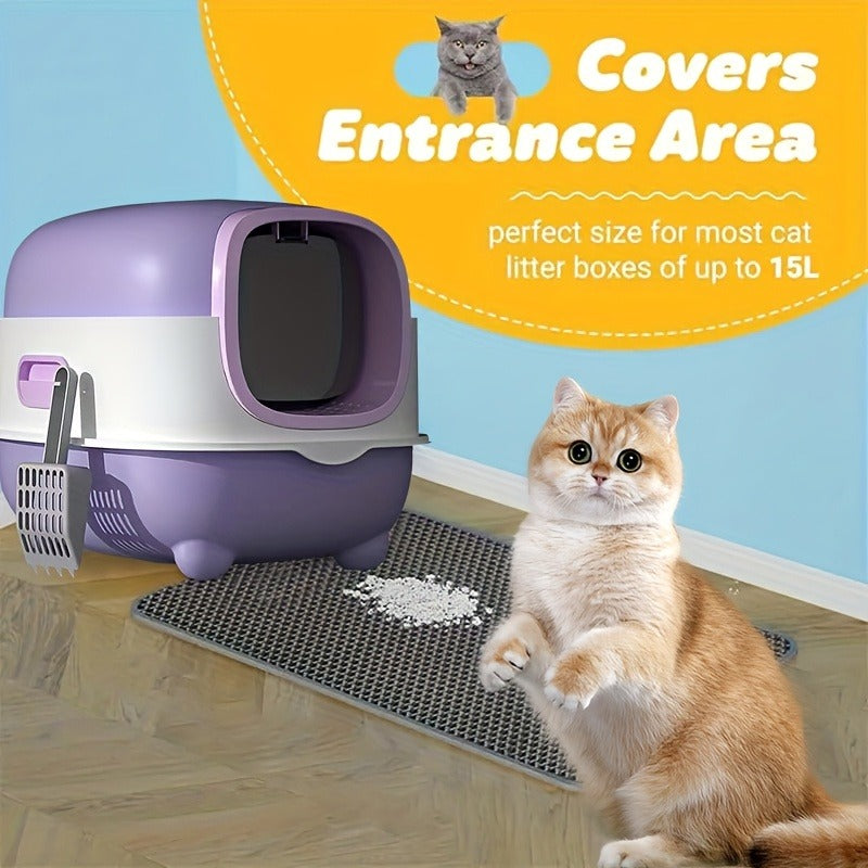Enclosed Cat Litter Box with Odor Control - Foldable Top Entry Design, Splash-Proof Walls, Compact Size for Small Spaces, Suitable for Kittens and Adult Cats