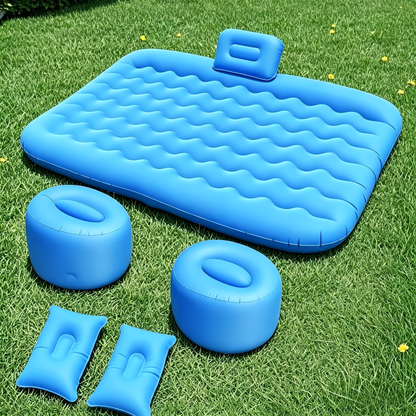 SUV Air Mattress Inflatable Car Bed Portable Camping Mattress Universal Flocked Blow Up Bed for SUV Trunk Back Seat with Storage Bag Repair Kit for Car Camping Travel Road Trip Multiple Colors