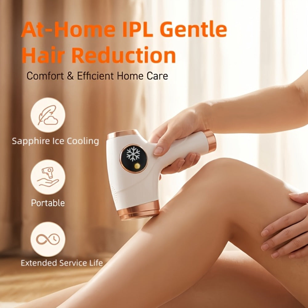 IPL Hair Removal Device Sapphire Ice Cooling Painless 999900 Flashes 9 Modes – At-Home Permanent Hair Reduction for Women Men Face Body Bikini Underarms Legs