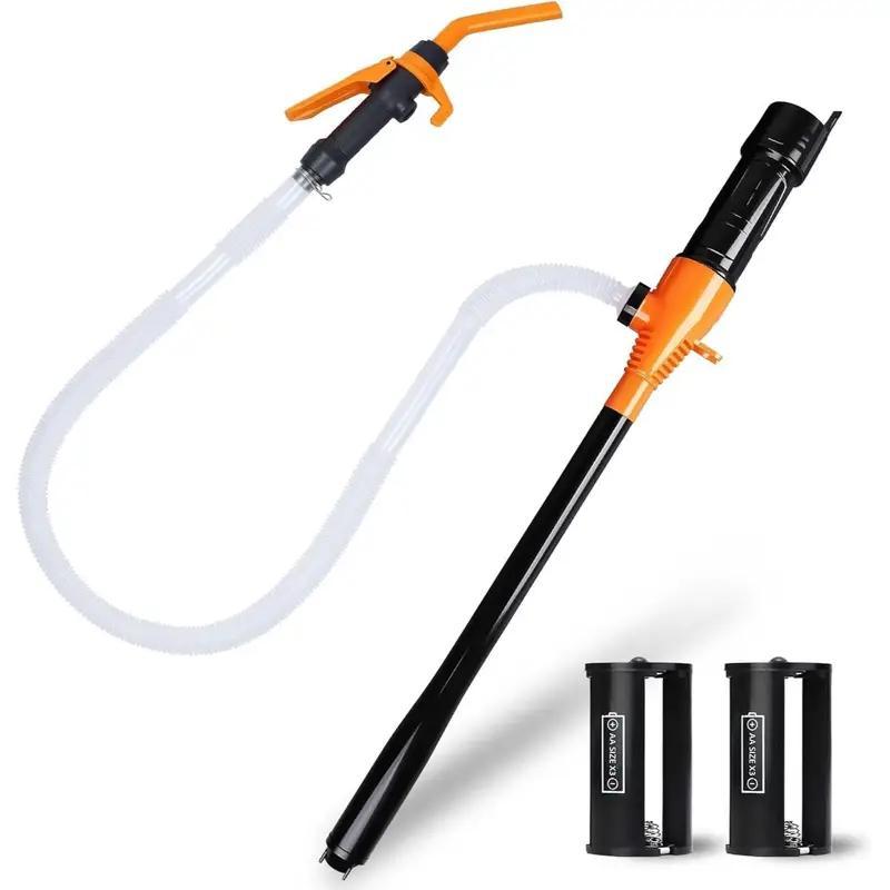 Portable Transfer Pump Battery Operated Electric Siphon Pump for Gas, Fuel, Diesel Transfer 2.6 GPM Flow Oil Extractor -Easy to Use Hand Fuel Pump, Multi-Use Siphon Fuel Transfer Pump