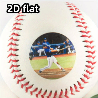 Personalized Baseball Gift with Custom Photo – 9 Inch Printed Baseball for Baseball Fans, Unique Gift for Dad, Coach & Team, Back to School Baseball Present, Special Keepsake for Baseball Enthusiasts