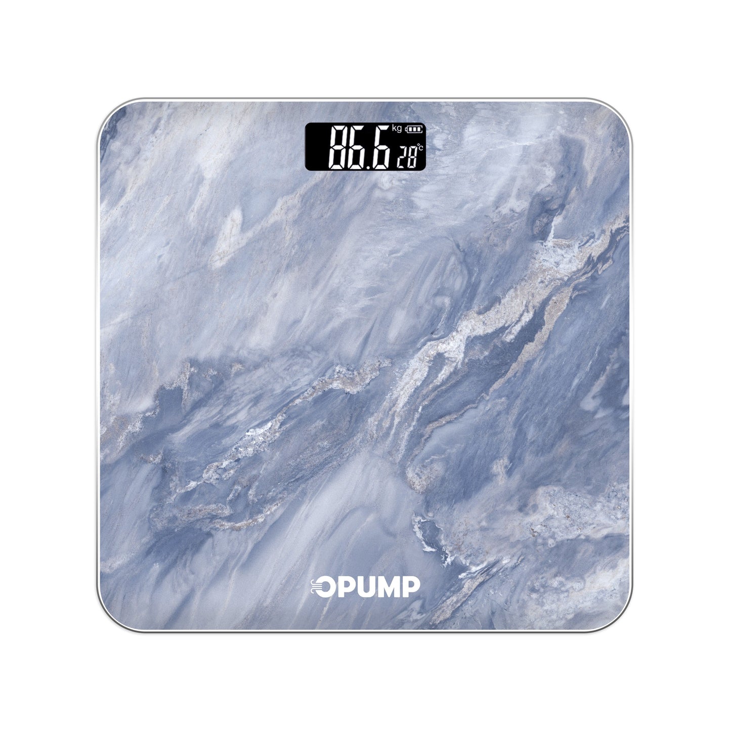 OPUMP Bathroom Scale 400lb – Highly Accurate Digital Body Weight Scale with Backlit LED Display, Batteries Included, Measures up to 400lb/180kg, Multiple Colors – Black Marble, Bronze, Sapphire & More