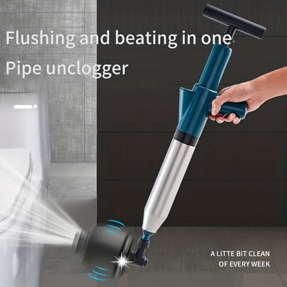 Air Pressure Drain Unclogger – One-Shot Toilet Dredging Tool for Kitchen & Bathroom, Sewer Pipe Blockage Remover, Floor Drain Cleaner, Portable Manual Plunger for Clogged Drains (1 Set)