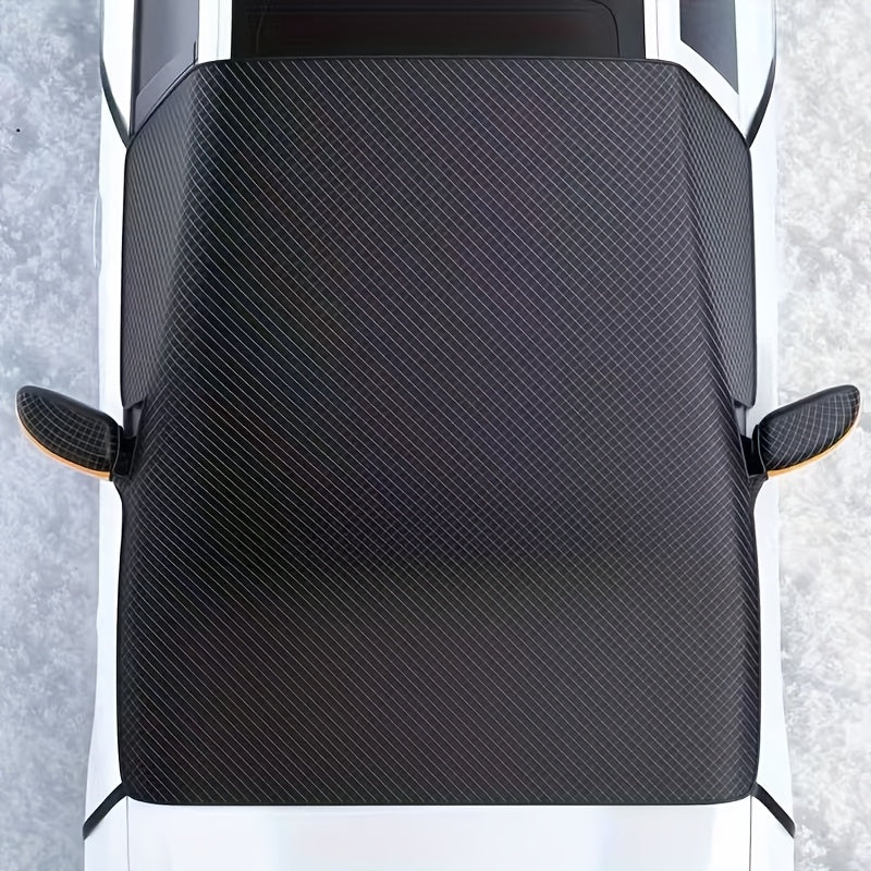 For All-Weather Windshield Cover with UV Protection And Snow Shield - Heavy-Duty Oxford Cloth Car Windshield Protector, Suitable for All Vehicles, Winter Snow And Sunshade Cover, Scratch-Resistant And Durable, Ideal for Year-Round Use