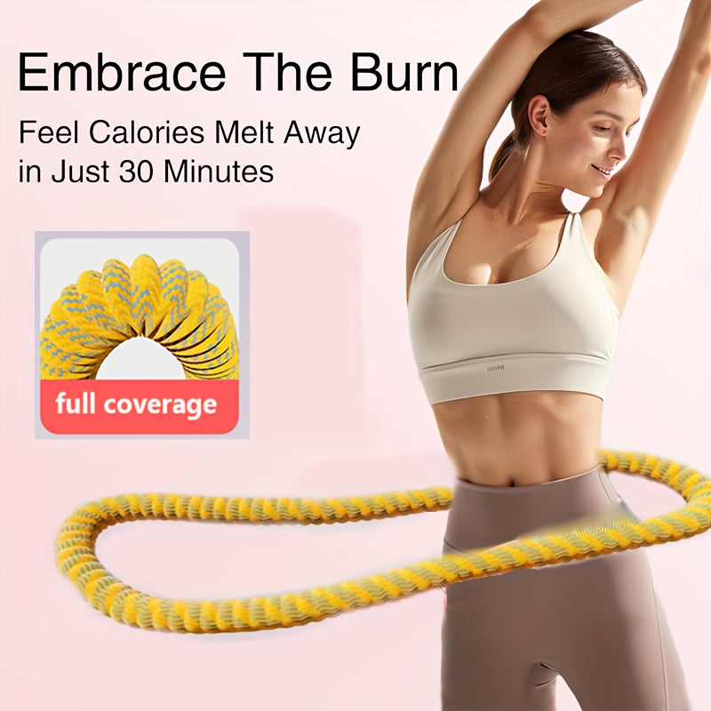 Foldable Pilates Ring Fitness Circle with Soft Spring – Silent Full-Coverage Non-Pinching Waist Trainer Exercise Circle – Portable Pilates Equipment for Home Gym Workout Gift for Women