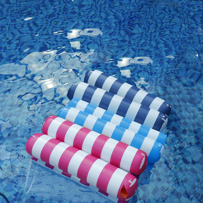 Inflatable Pool Float Lounger Set for Adults – 4-in-1 Striped Hammock Raft Bed & Saddle, 5-Pack or 8-Pack Colorful Floating Lounge for Pool Lake Beach Party