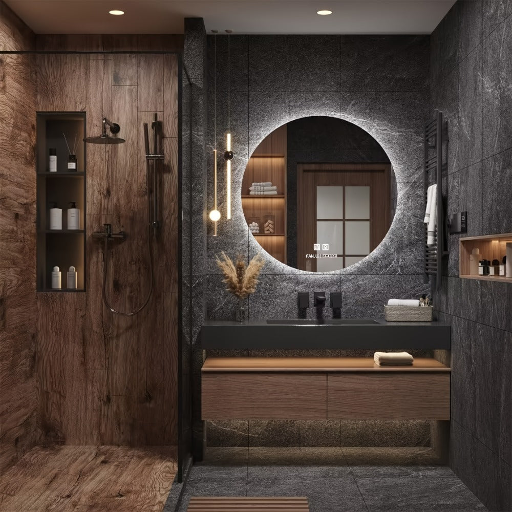 23.6-Inch Wall-Mounted LED Bathroom Vanity Mirror with Lighted Mirror detail image - detail view 6
